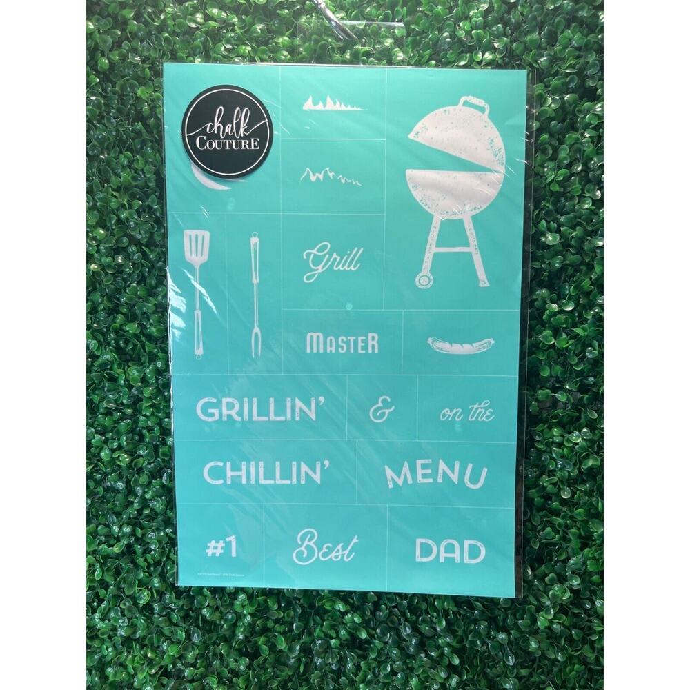 New Chalk Couture Transfer Grill Master Crafting Best Dad Crafting Gift 18 X 12